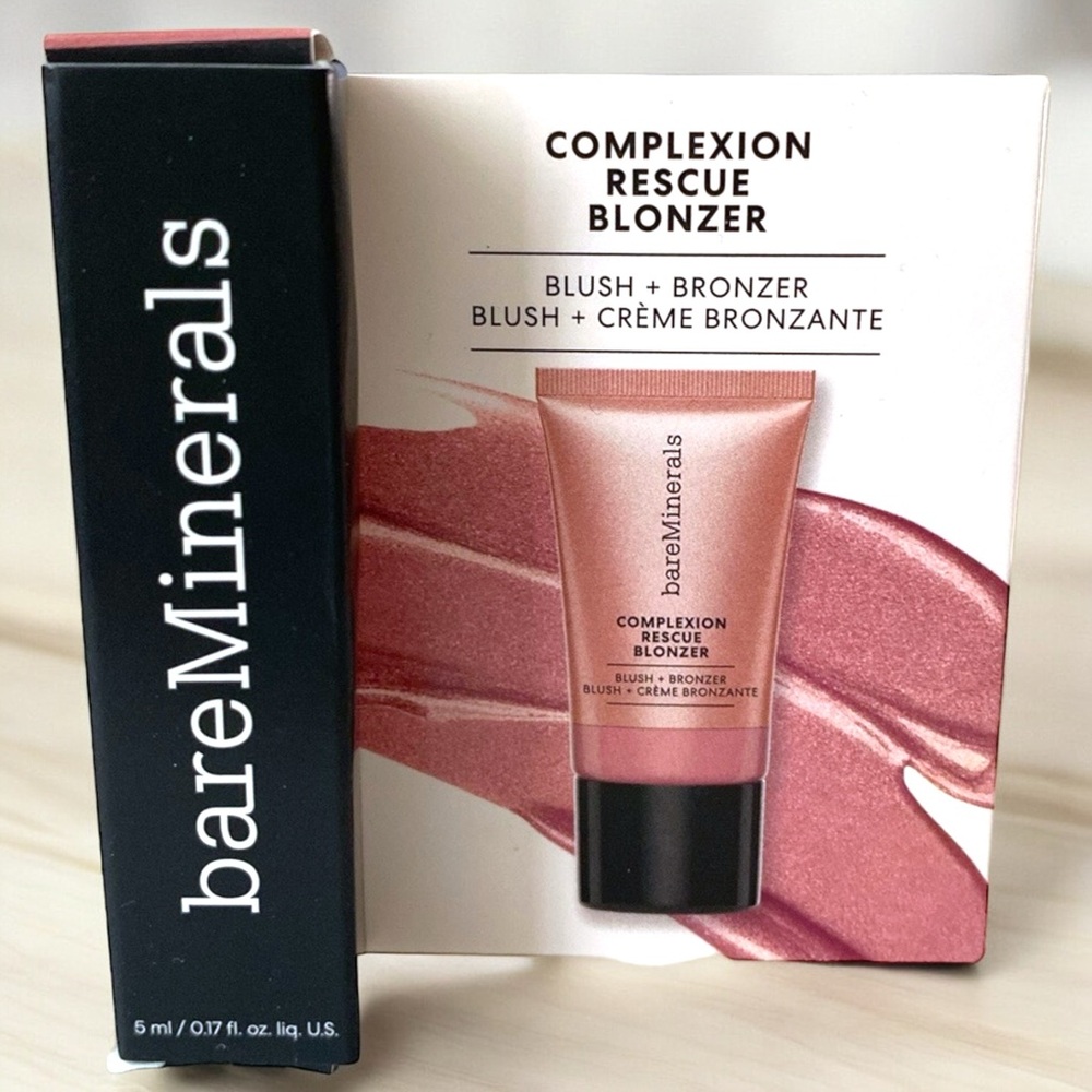 BARE MINERALS NWT Complexion Rescue Liquid Blonzer in Kiss of Mauve, 5mL/.17floz